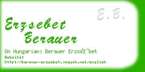 erzsebet berauer business card